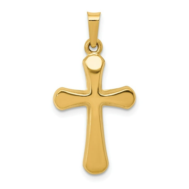 FB Jewels 14K Yellow Gold Hollow Crucifix Pendant FB Jewels 14K Yellow Gold Hollow Crucifix Pendant